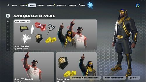 You can now purchase the Shaq skin in Fortnite (Image via Epic Games)