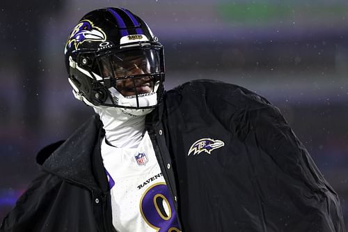 Lamar Jackson during AFC Divisional Playoffs: Baltimore Ravens v Buffalo Bills - Source: Getty