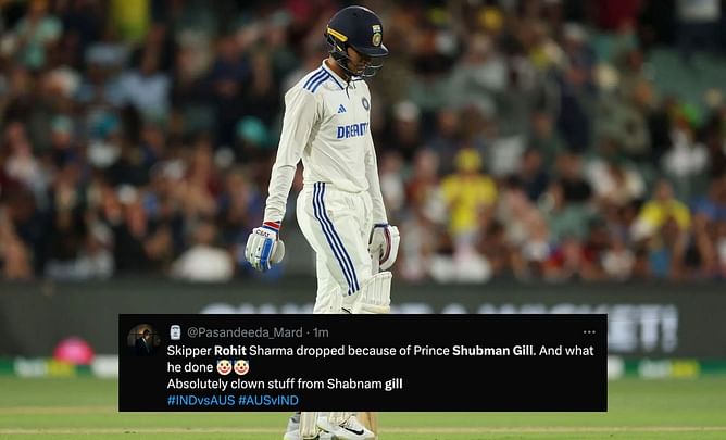"Rohit Sharma was still better than him" - Fans slam Shubman Gill for throwing his wicket at the stroke of lunch in 5th BGT 2024-25 Test
