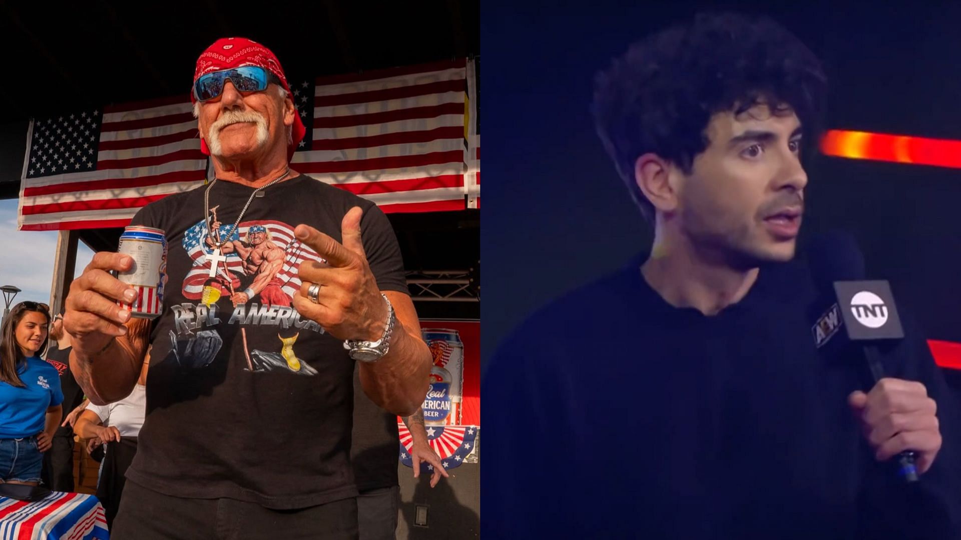 Hulk Hogan (left) and Tony Khan (right) (Image credits: Hulk Hogan&rsquo;s Instagram and AEW&rsquo;s YouTube)