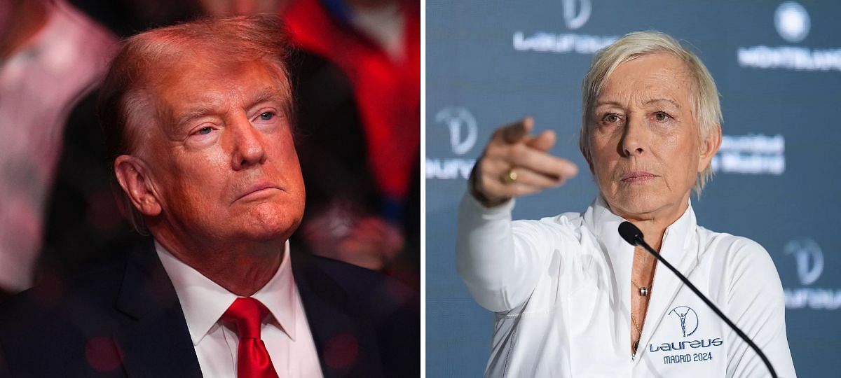 Donald Trump (L) and Martina Navratilova (R) [Image source: Getty]