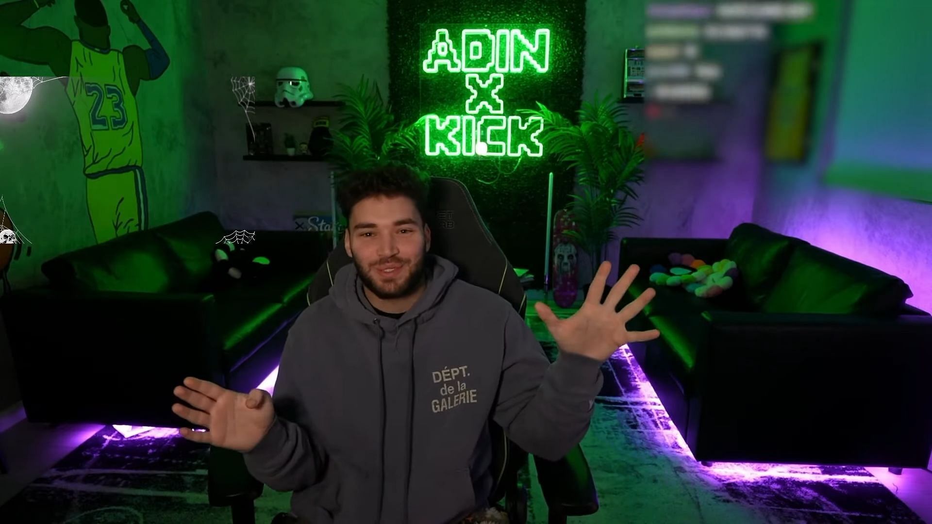 Adin Ross promises to not give toxic elements any place in his Kick chat on return stream (Image via Adin Live/YouTube)