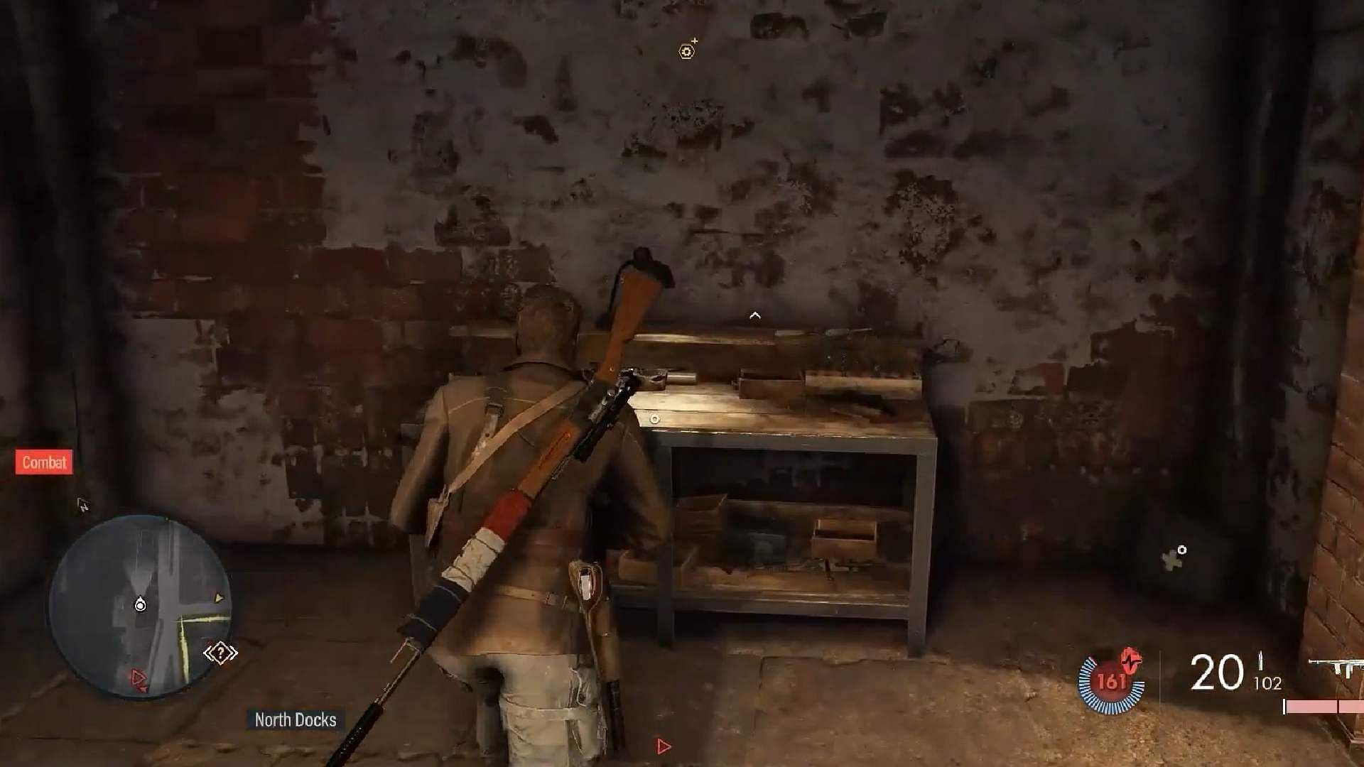 Rifle desk location (Image via Rebellion || YouTube/@Game Guides Channel)