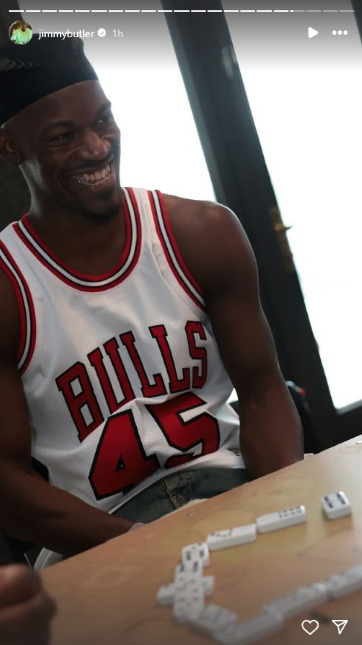 Butler wearing the No. 45 Bulls jersey (Image Source: @jimmybutler/Instagram)