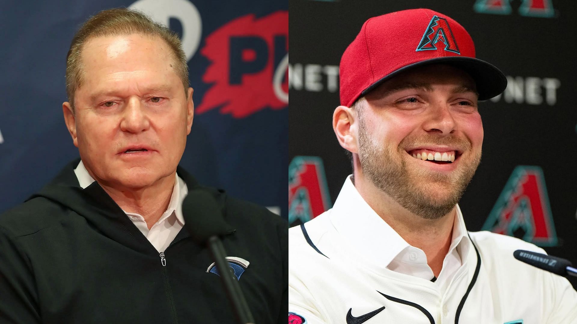 Corbin Burnes was introduced as a Diamondback with his agent Scott Boras joining (Source: Getty Images/Instagram @dbacks)