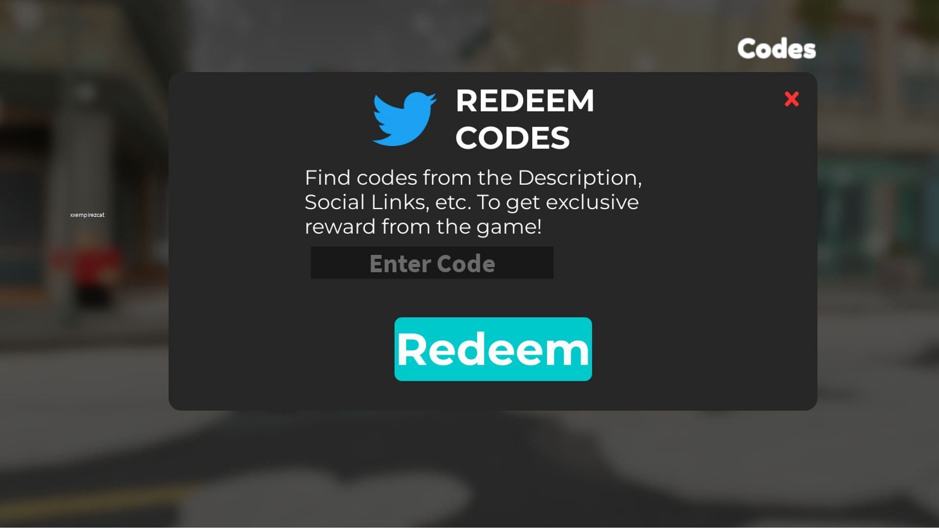 Redeem codes in Barber Bus (Image via Roblox)