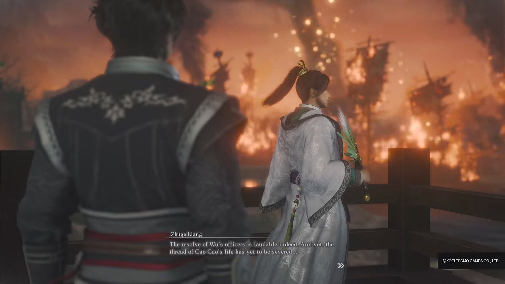 Steps to conclude the Chapter 5 for Shu in Dynasty Warriors Origins (Image via Koei Tecmo)