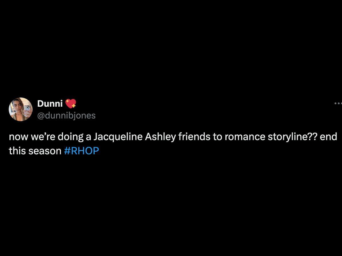 The Real Housewives of Potomac fans react to Ashley and Jacqueline&#039;s kiss (Image via X/ @dunnibjones)