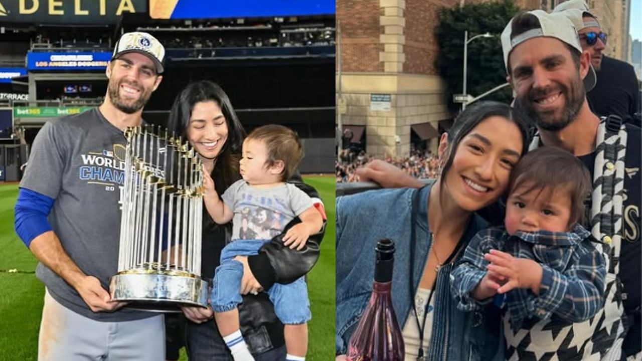 Chris Taylor with his wife Mary Keller and son, Theo (Images from - Instagram.com/@ctaylor_3)