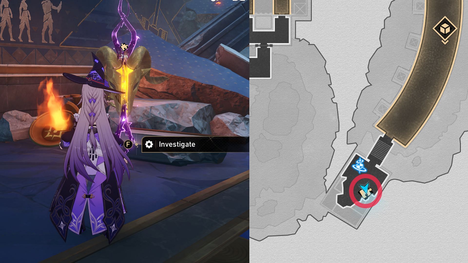 Location of Golden Scapegoat puzzle #4 (Image via HoYoverse)