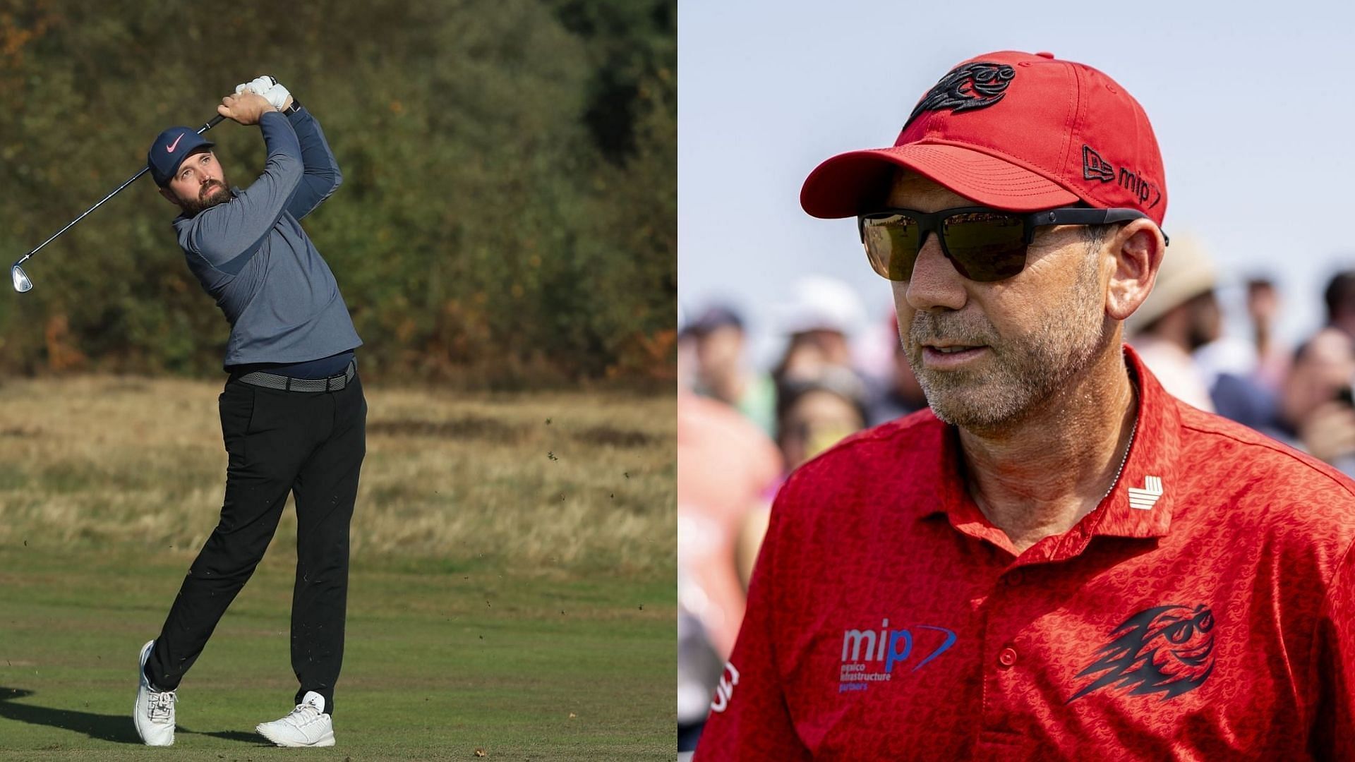 Sergio Garcia celebrates Rick Shiels joining LIV Golf. Image via Getty Images