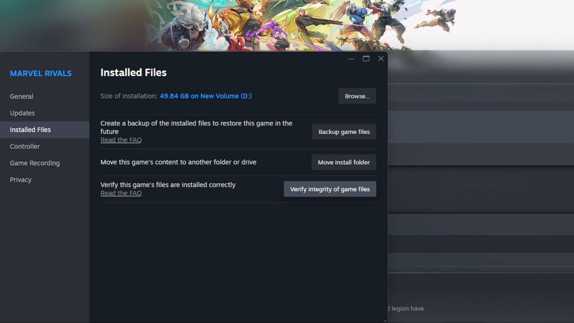 How to verify file integrity in Steam? (Image via Steam)