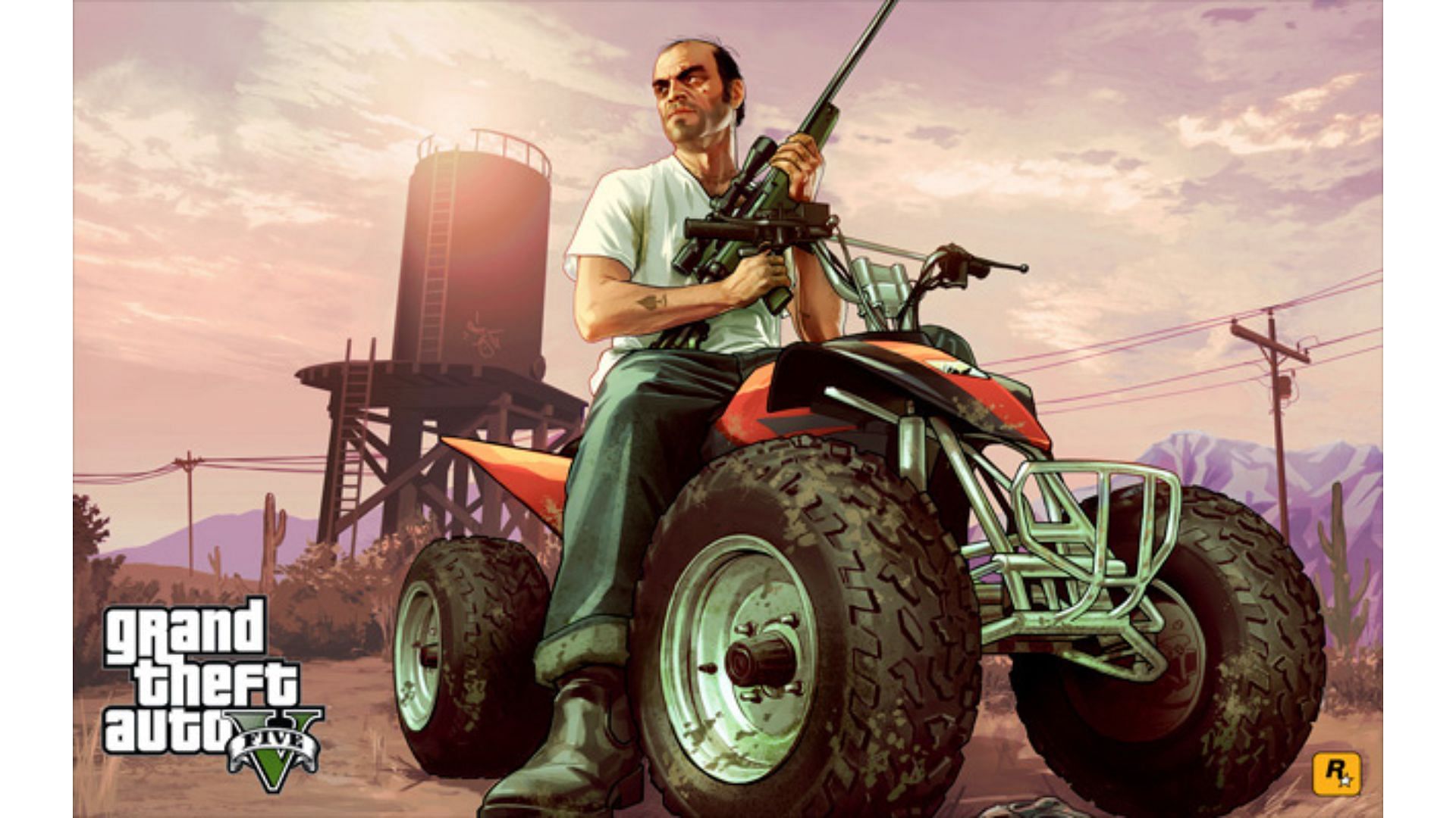 An official Grand Theft Auto 5 art of Trevor Philips (Image via Rockstar Games)