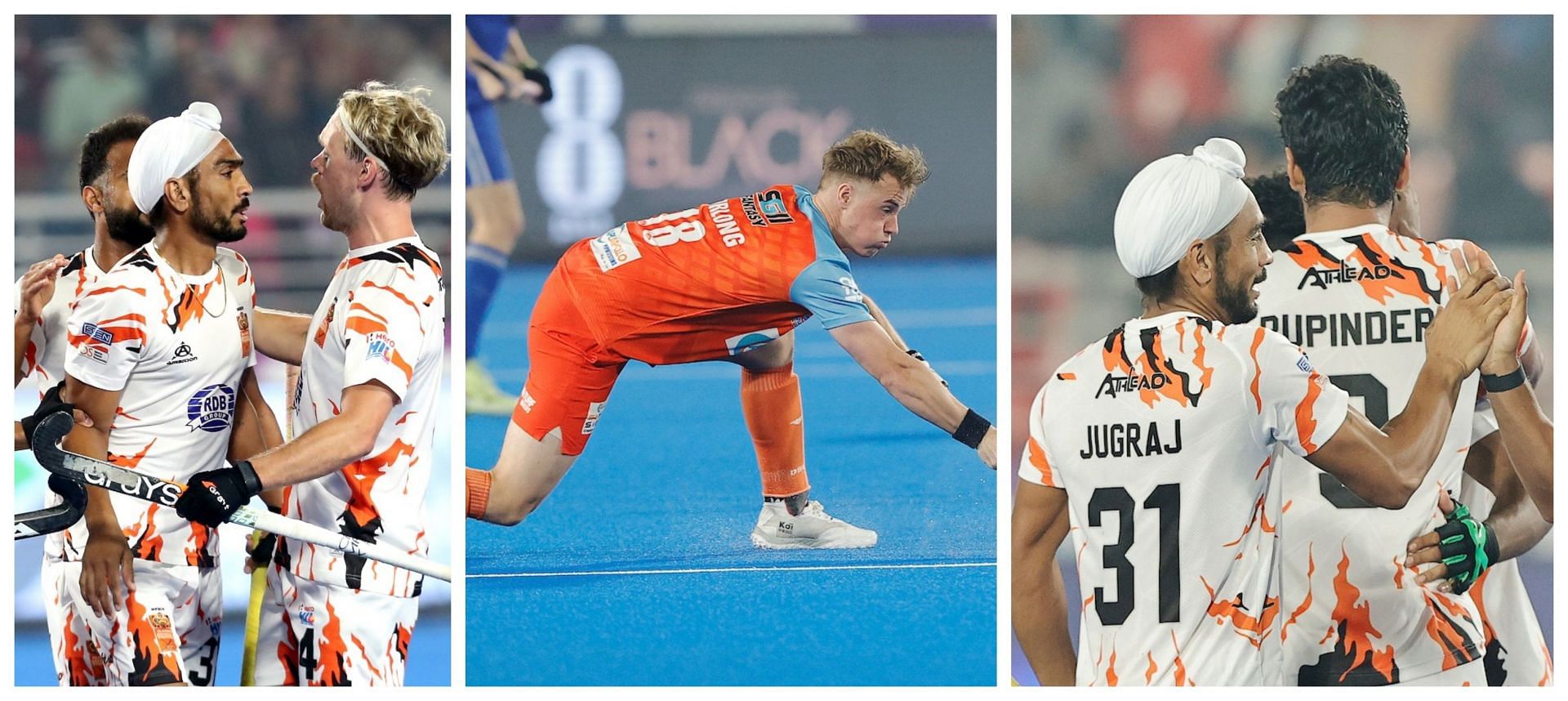 Tomas Domene, Jugraj Singh and Rupinder Pal Singh will be key players for their sides on Monday - Source:  Hockey India League