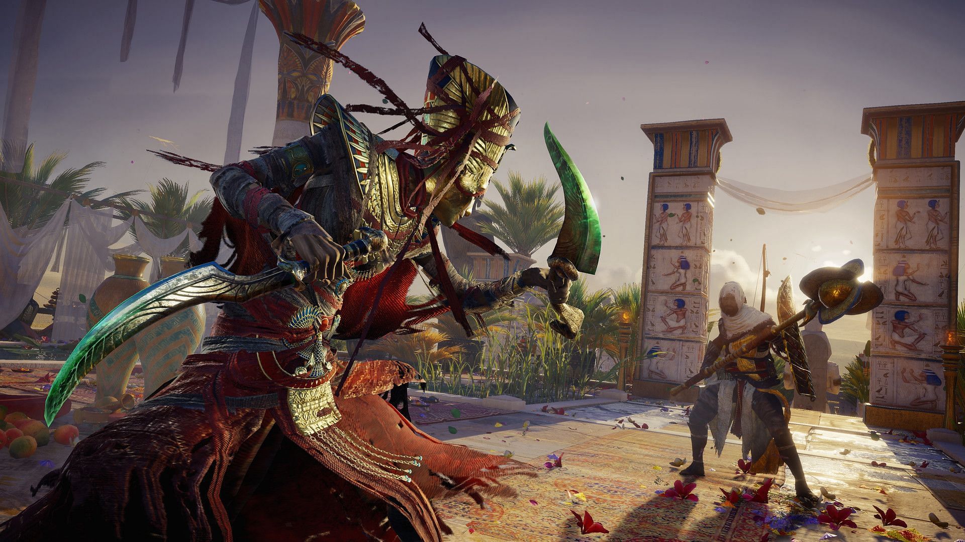 Bayek in Curse of the Pharaohs DLC (Image via Ubisoft)