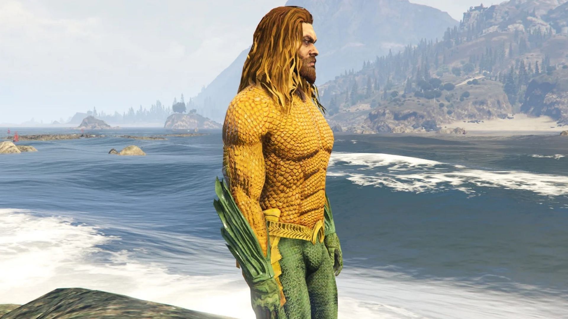 A screenshot from the Aquaman mod for Grand Theft Auto 5 (Image via Image via Rockstar Games || GTA5-Mods)