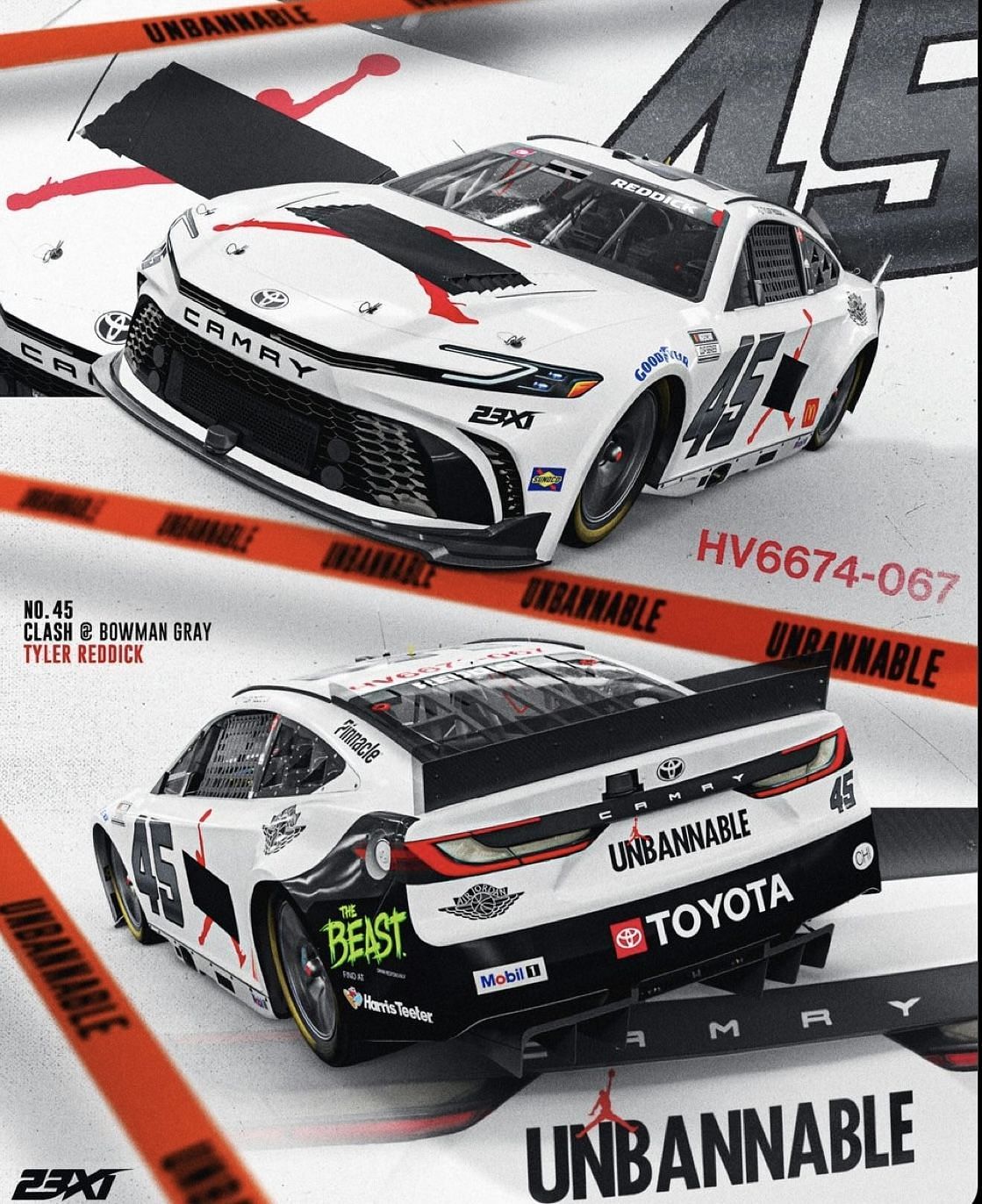 Tyler Reddick&#039;s paint scheme release - Screenshot via Instagram - @23xiracing