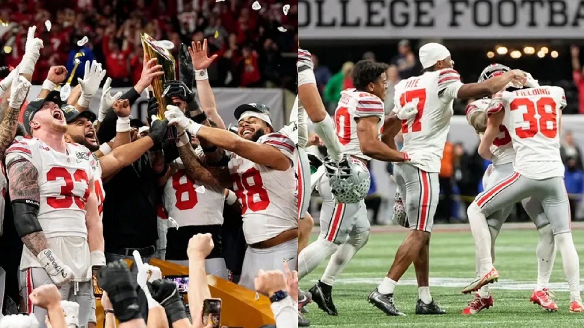 The Ohio State Buckeyes national championship-winning team 