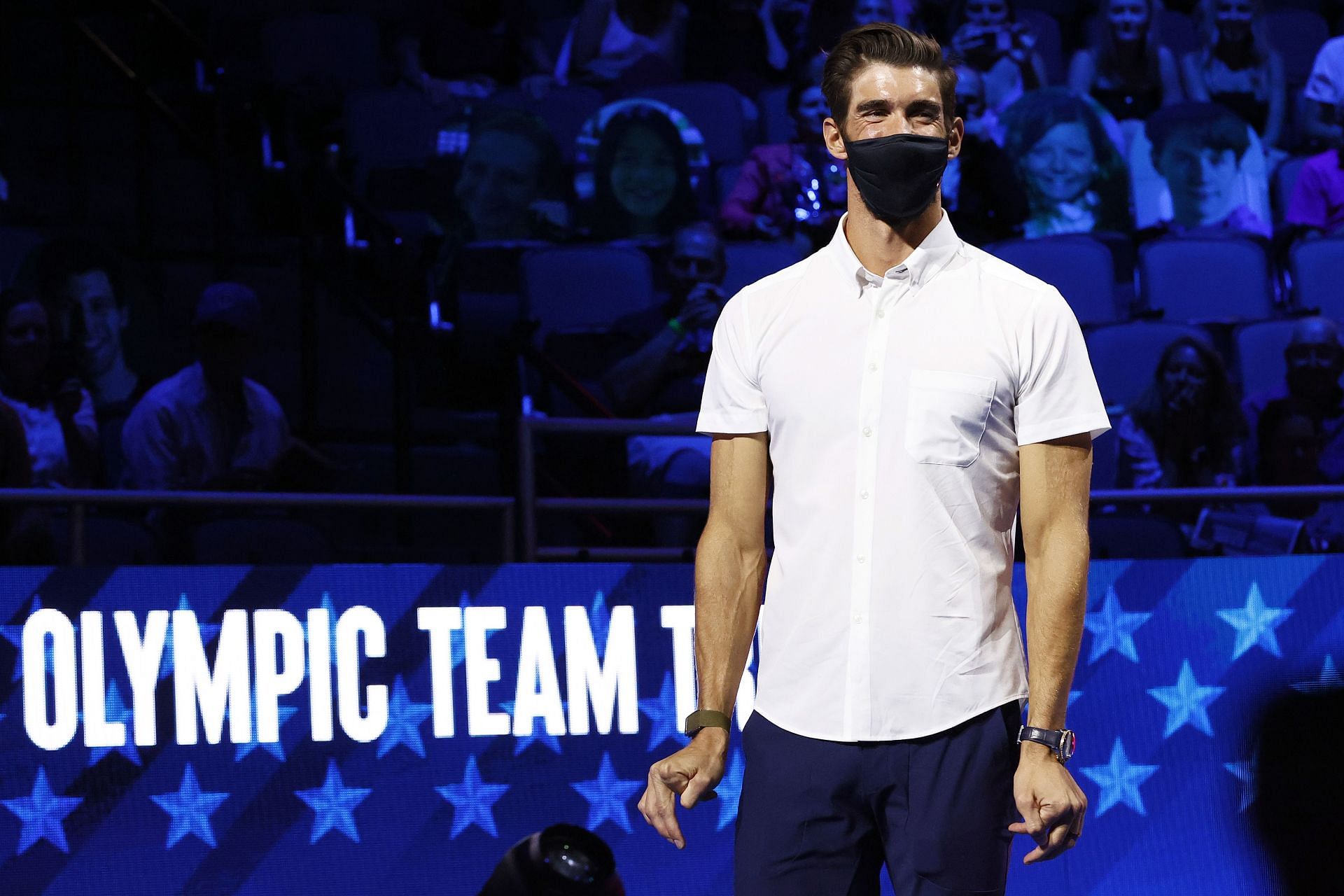 Michael Phelps at the 2021 Olympic trials. (Photo by Tom Pennington/Getty Images)