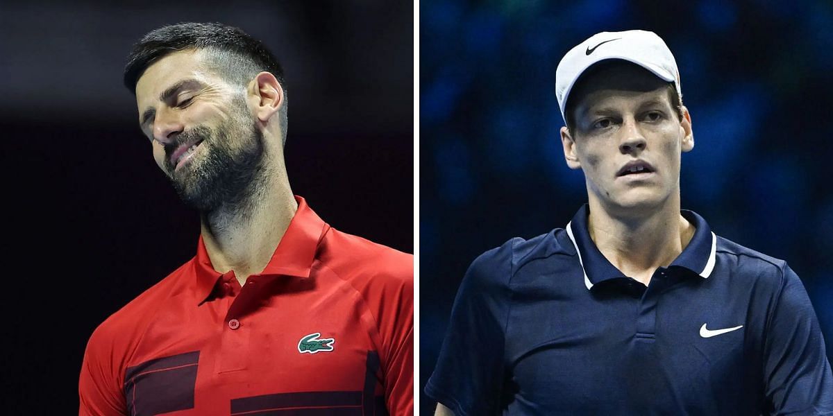 Novak Djokovic (L), Jannik Sinner (R), Sources: Getty