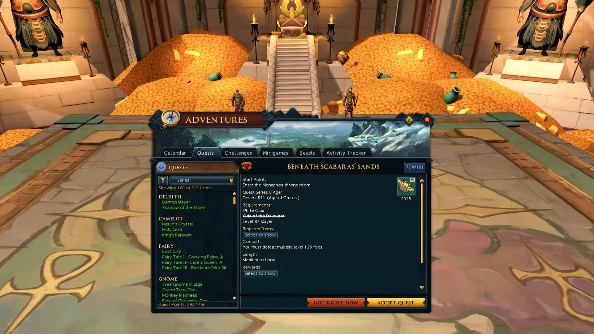 Accept the quest to get the markers (Image via Jagex)