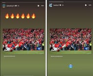 Salvador Perez and Bobby Witt Jr. celebrate the Kansas City Chiefs' victory (salvadorp13 & bwitter7/Instagram)