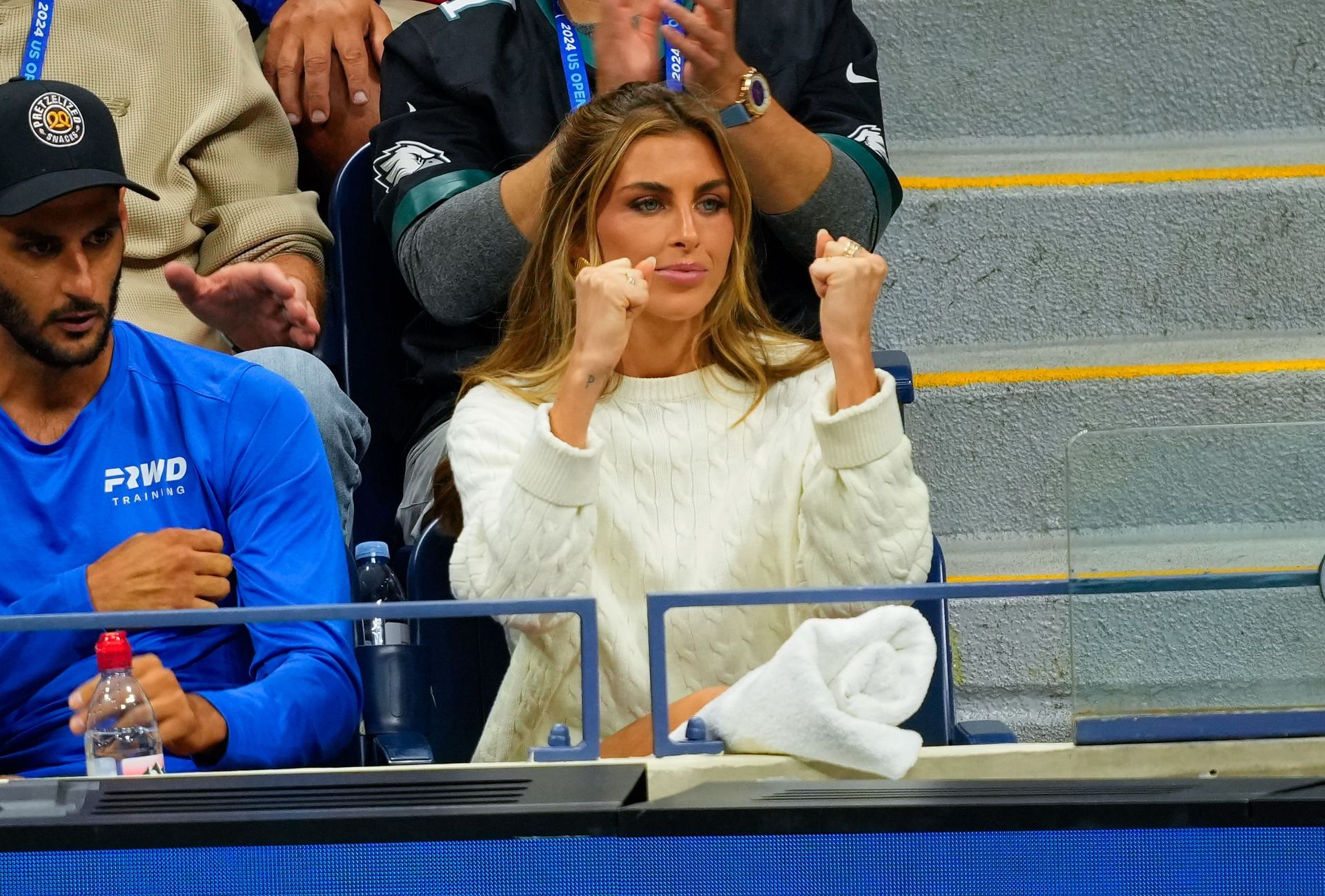 Tommy Paul&#039;s girlfriend Paige Lorenze supporting her boyfriend during the 2024 US Open (Image source: Getty)