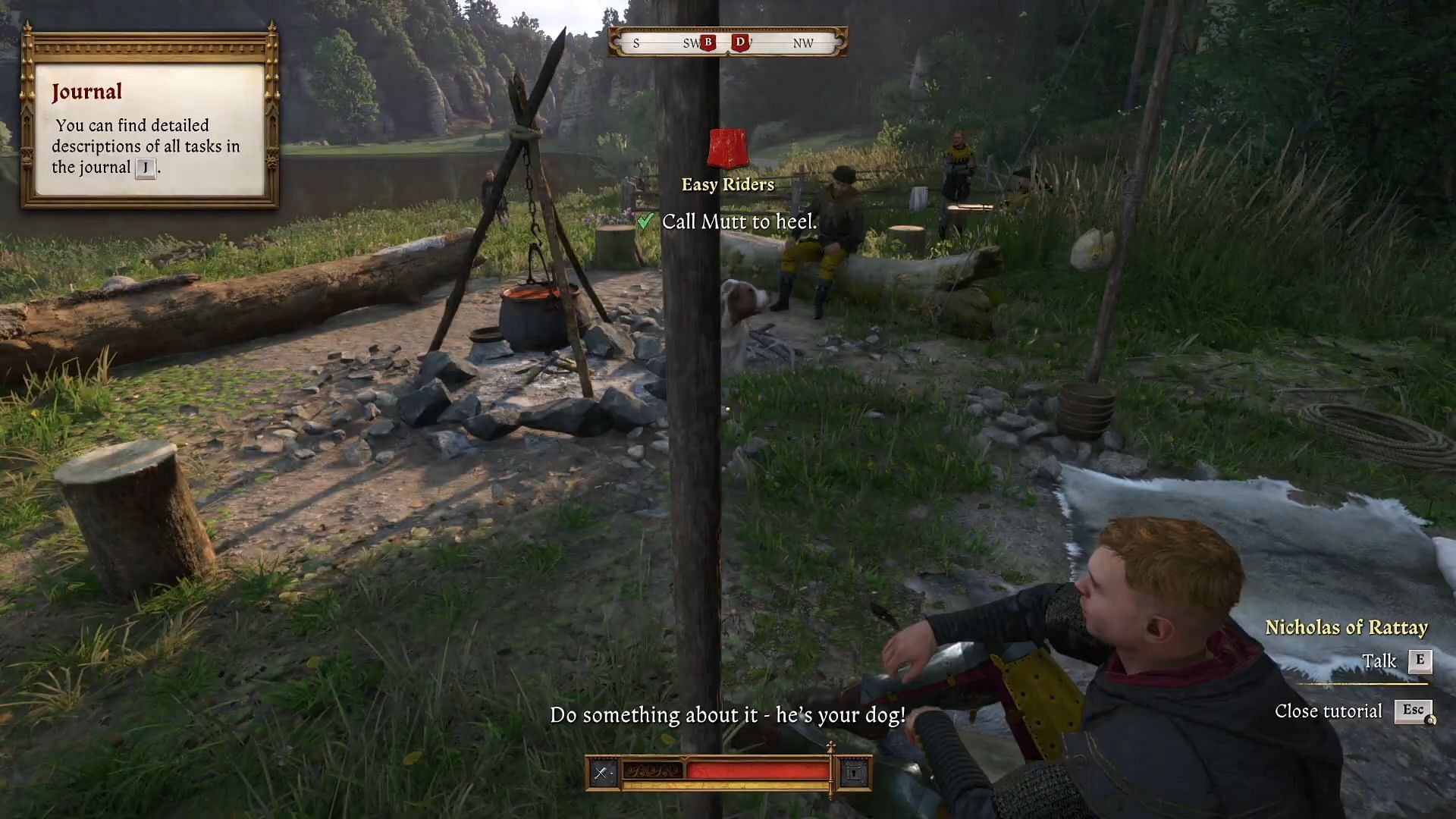 Easy Riders&#039; Call Mutt to Heel objective in Kingdom Come Deliverance 2 (Image via Deep Silver)