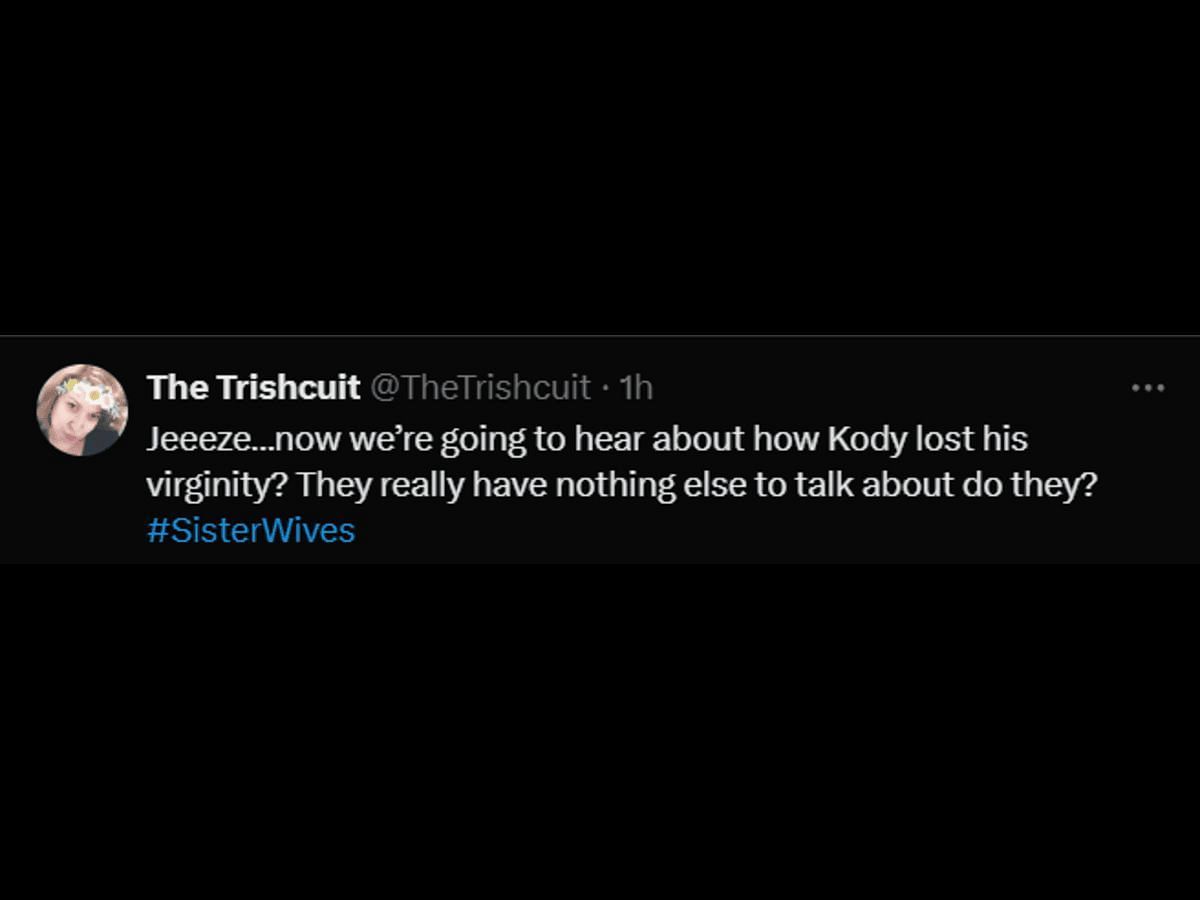 A &#039;Sister Wives&#039; fan reacts to Kody&#039;s disclosure (Image via X/ @TheTrishcuit)