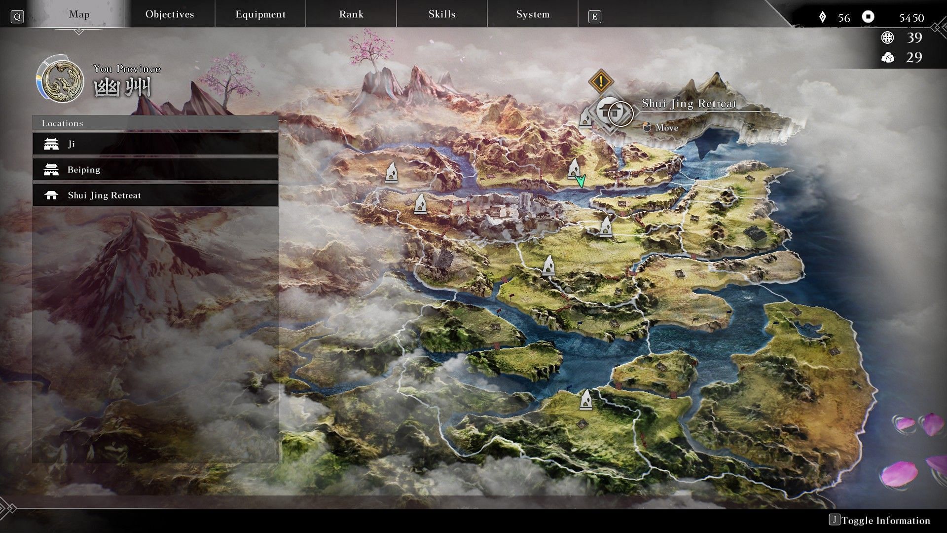 The 2D map (Image via KOEI TECMO)