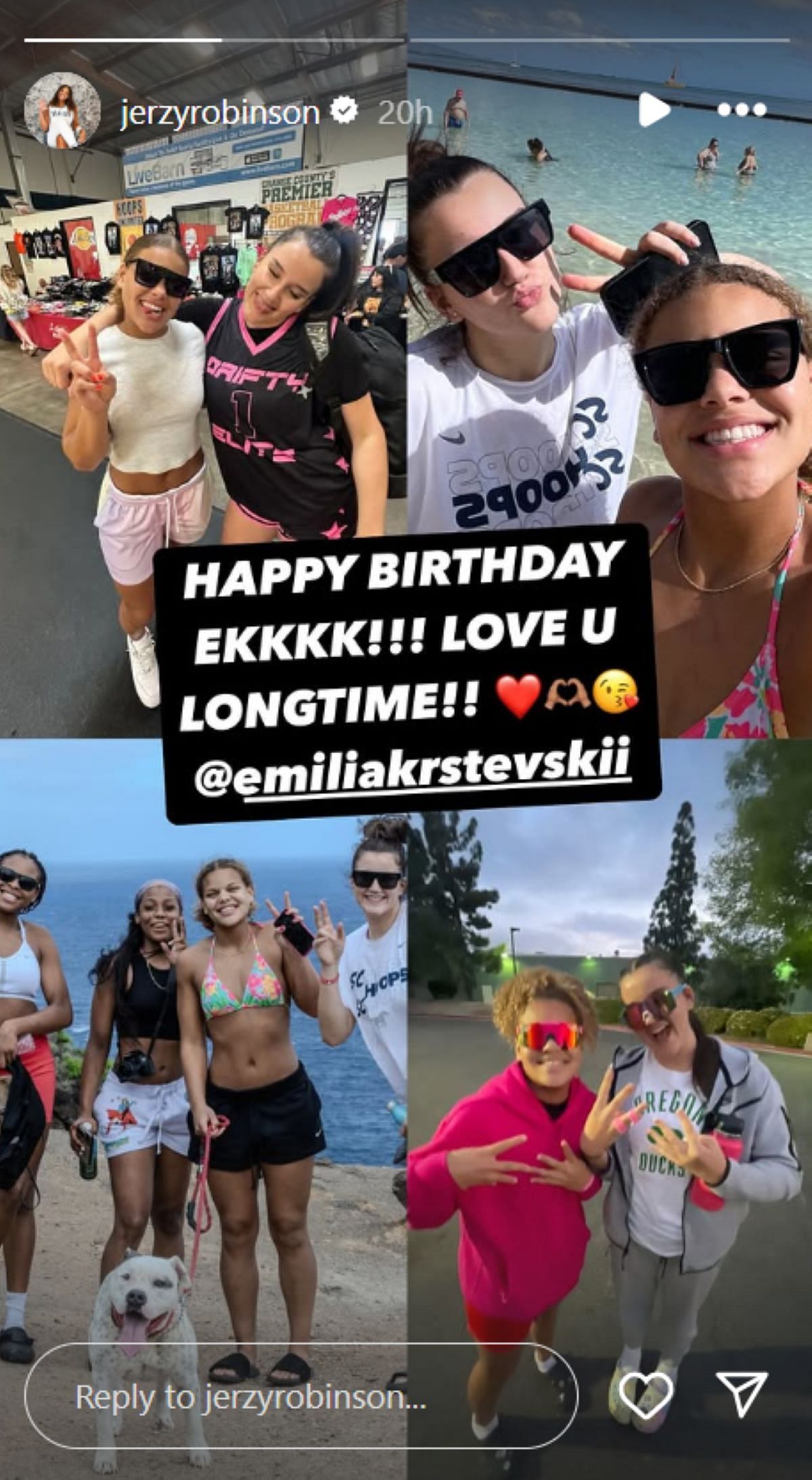 PHOTO: Sierra Canyon hooper Jerzy Robinson shares heartfelt birthday post for teammate Emilia Krstevski (Image: IG/jerzyrobinson)