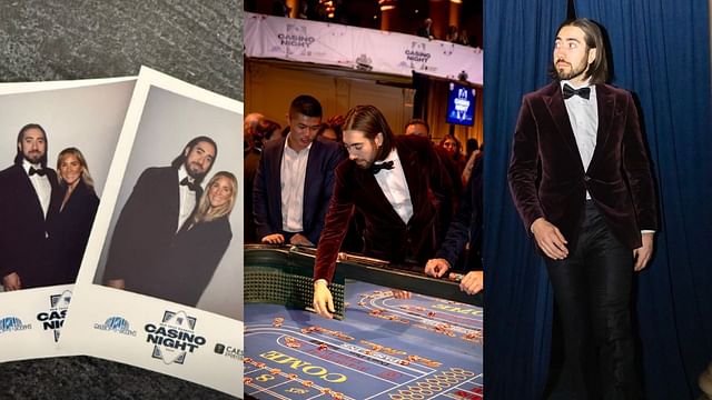 Mika Zibanejad exudes suave while donning velvet suit outfit alongside wife Irma as couple turn heads at Rangers