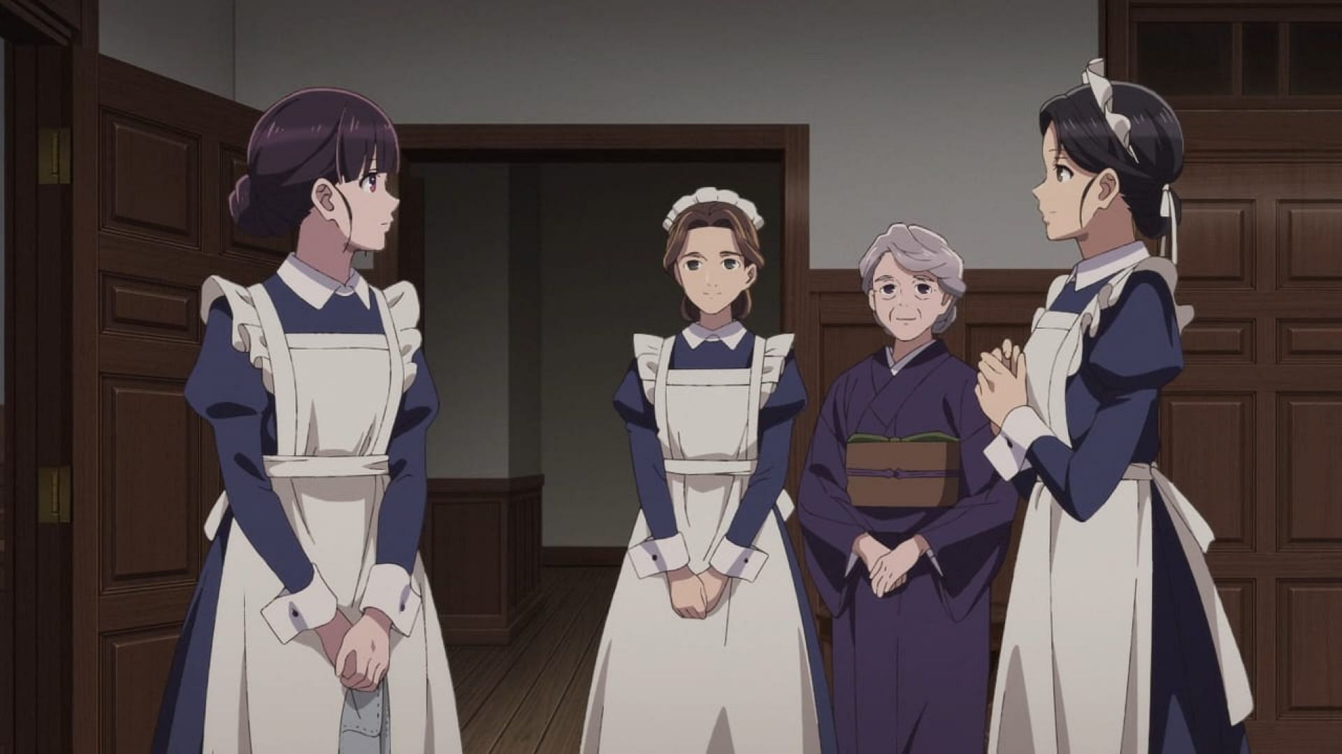 Miyo and the Kudo family&#039;s maids (Image via Kinema Citrus)