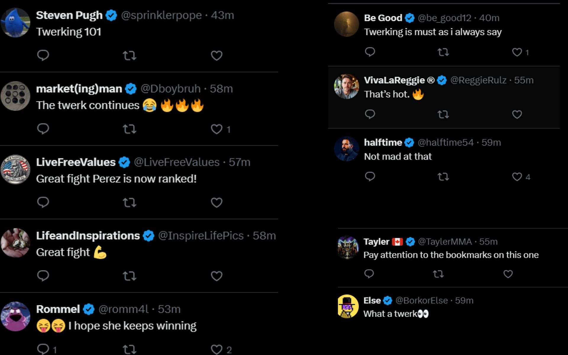 Fans react to Ailin Perez&#039;s celebration video after UFC 311 win. [Screenshots courtesy: @ufc on X]