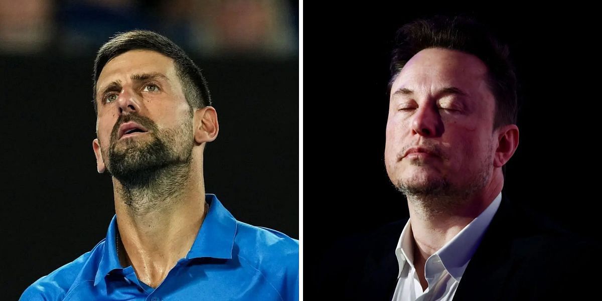 Novak Djokovic (left), Elon Musk (right), Sources: Getty