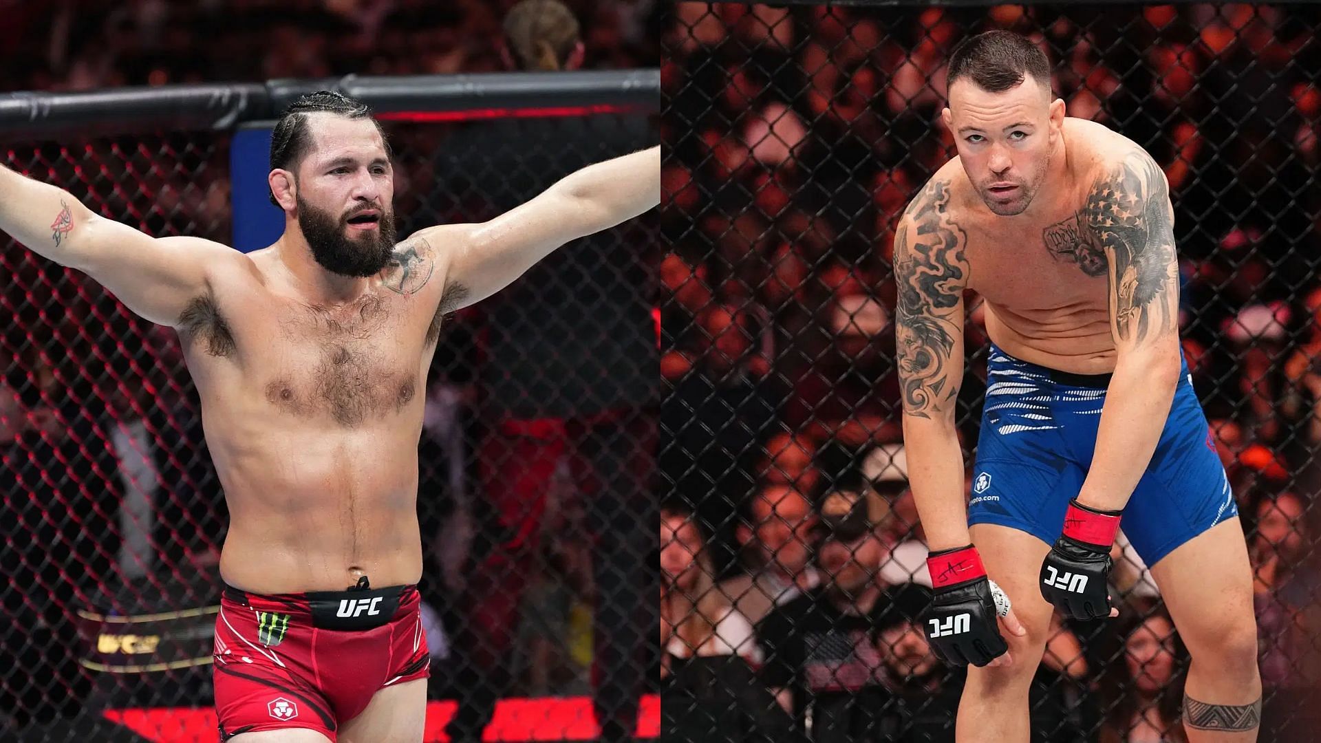 Jorge Masvidal (left) has reacted to Colby Covington