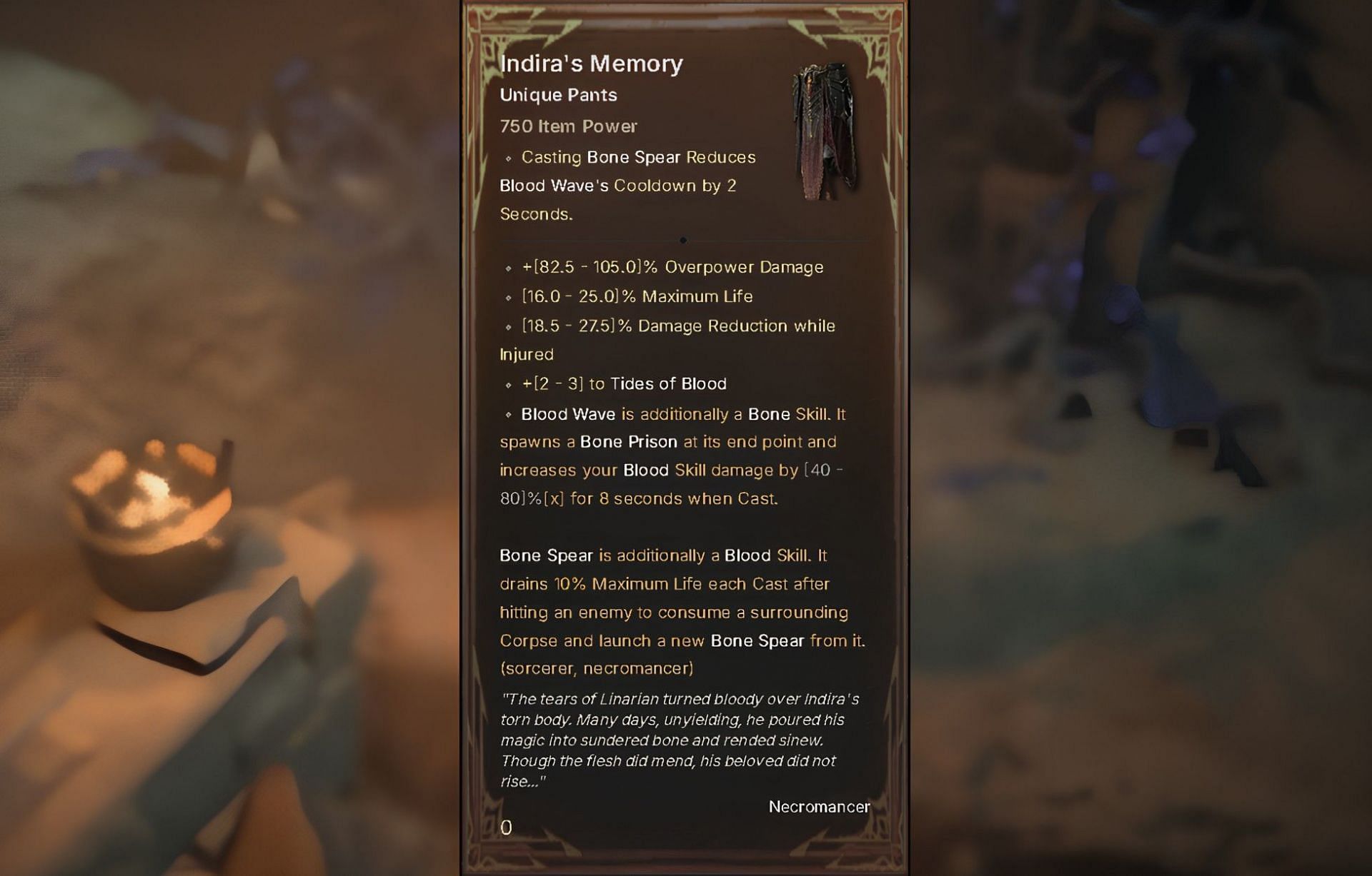 Indira&#039;s Memory stats (Image via Blizzard Entertainment)