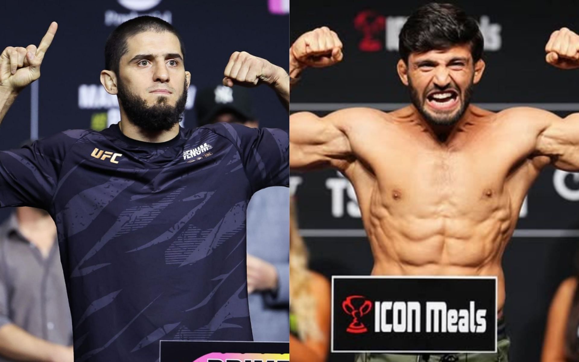 Islam Makhachev (left) and Arman Tsarukyan represent the Caucasian MMA community that has revolutionized MMA wrestling. [Images courtesy: @islam_makhachev and @arm_011 on Instagram]