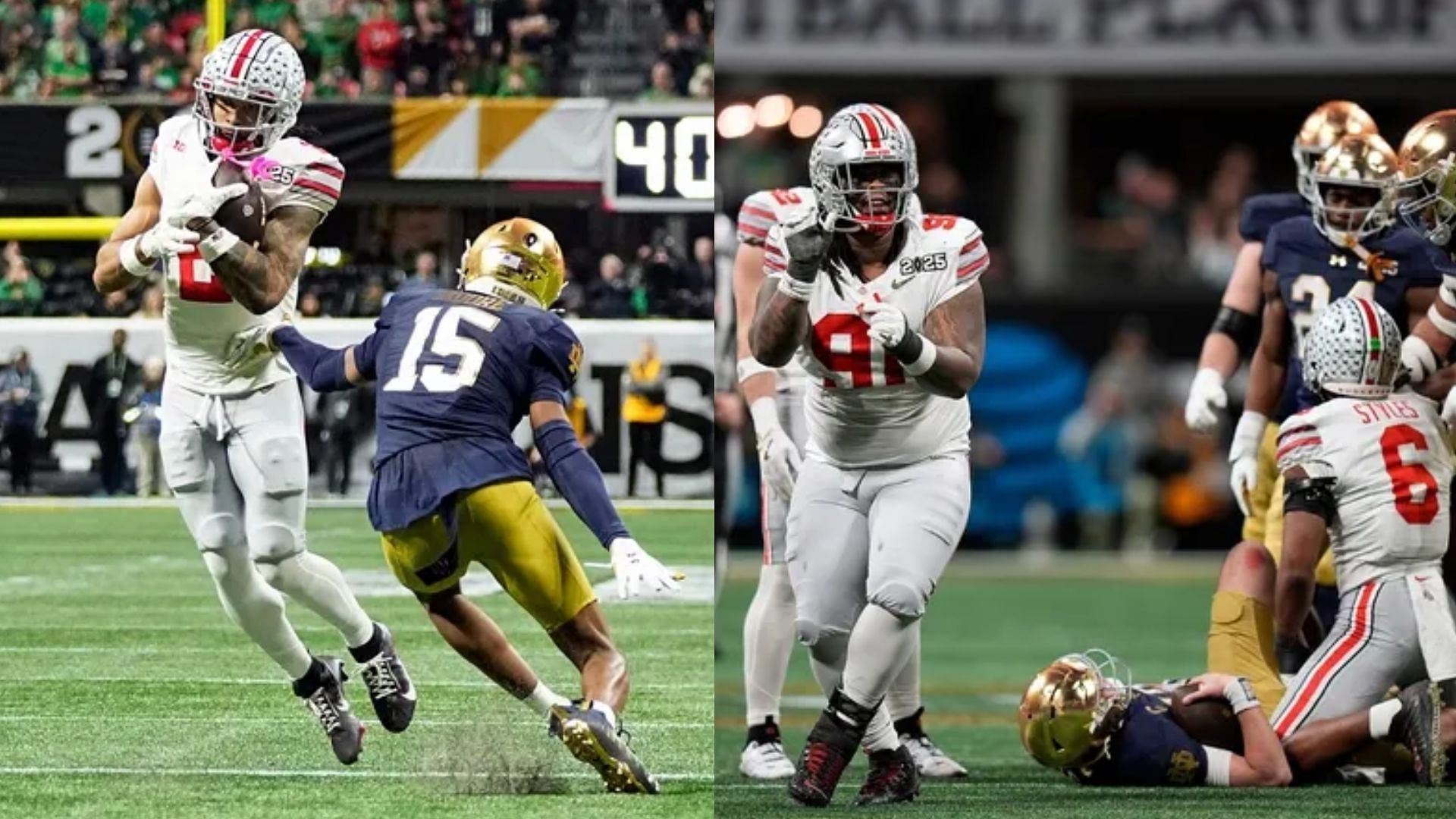 Ohio State vs. Notre Dame in the 2024 national championship game 