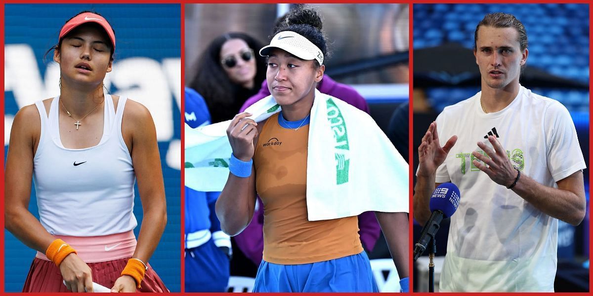 Emma Raducanu, Naomi Osaka and Alexander Zverev (Source: Getty)