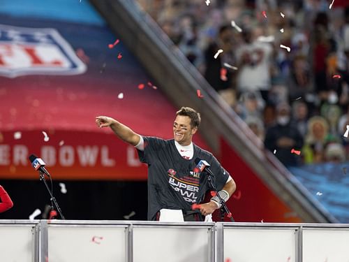 Tom Brady during Super Bowl LV - Tampa Bay Buccaneers v Kansas City Chiefs - Source: Getty