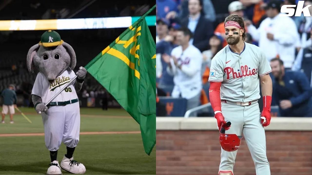 Fans react to Phillies superstar&rsquo;s pick for best mascot in blind ranking game. Source: IMAGN