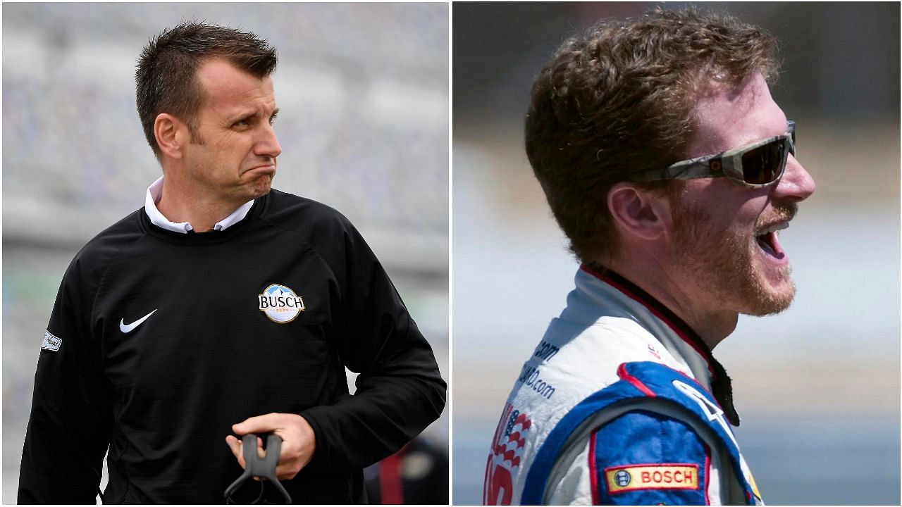 Rodney Childers (L) and Dale Earnhardt Jr. (R), Imagn