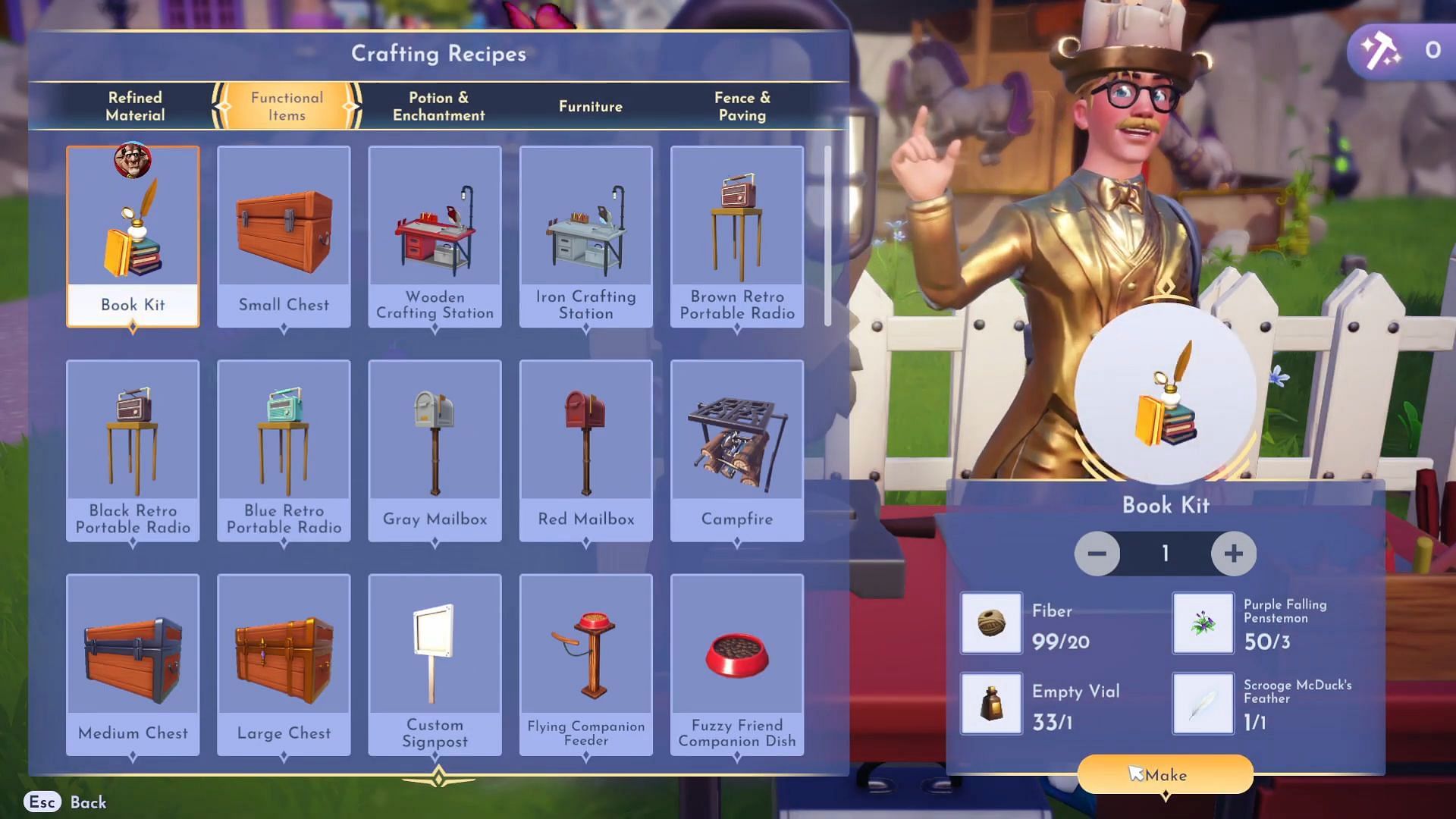 Craft the Book Kit (Image via Gameloft || YouTube/@JaviHerobrine)