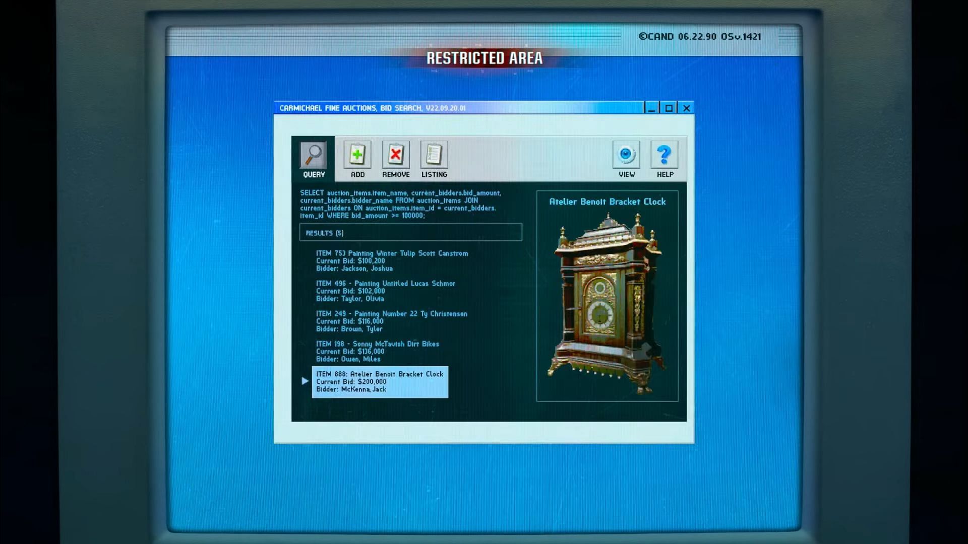 Cracking computer for information on unique clock (Image via Activision)