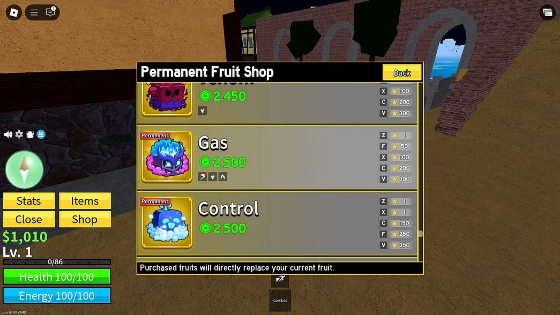 Permanent Fruit Shop (Image via Roblox)