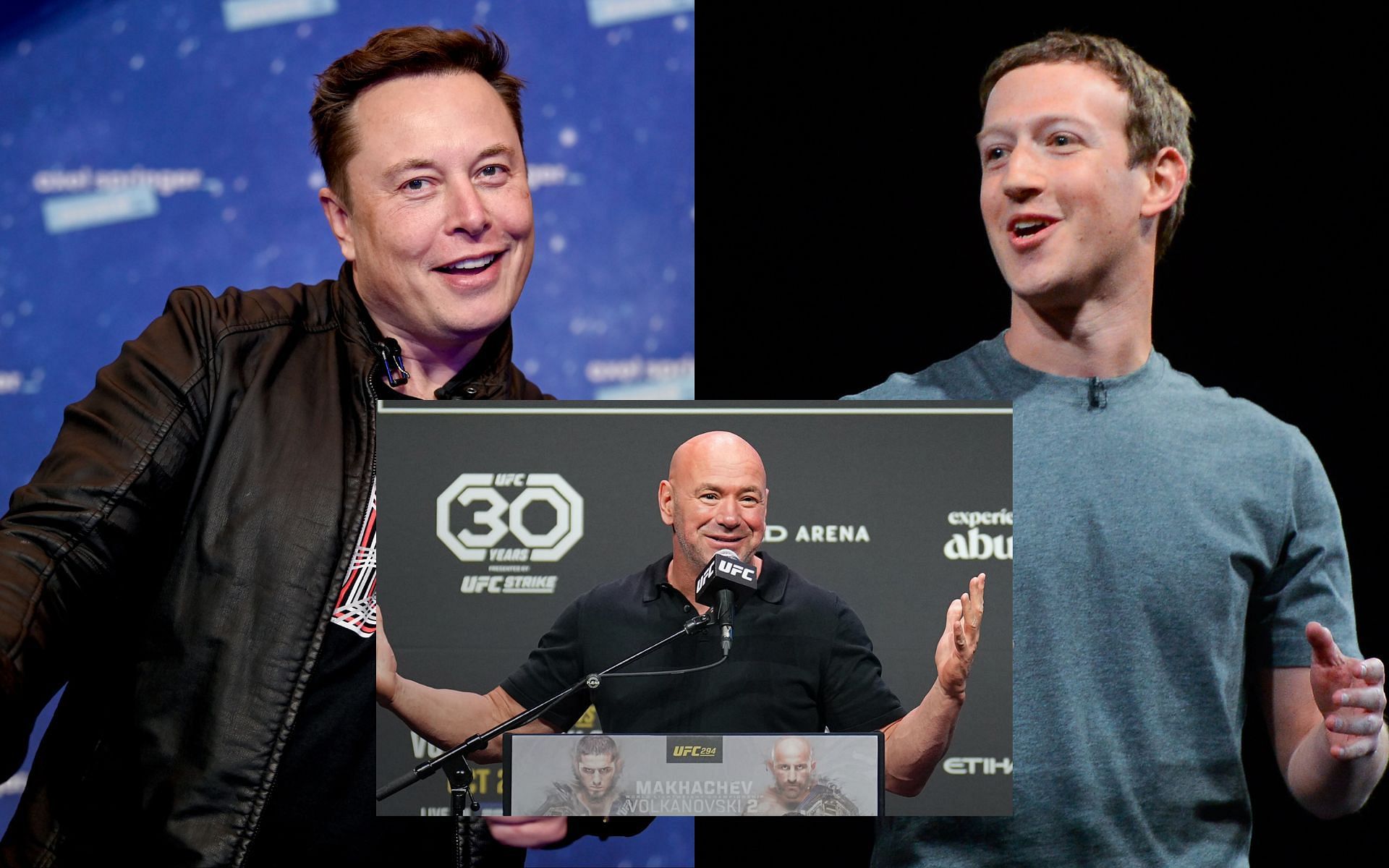 Dana White reacts to potential fight between Elon Musk and Mark Zuckerberg. [Images courtesy: Getty]