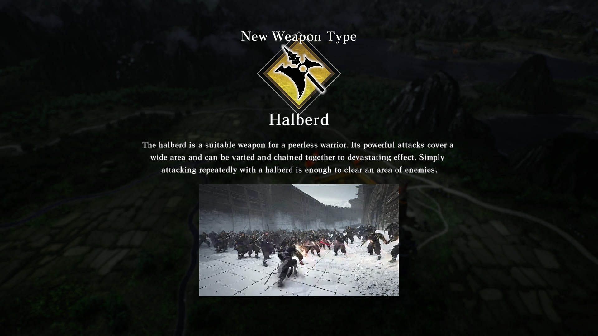 Halberds as weapons and Battle Arts (Image via Koei Tecmo)