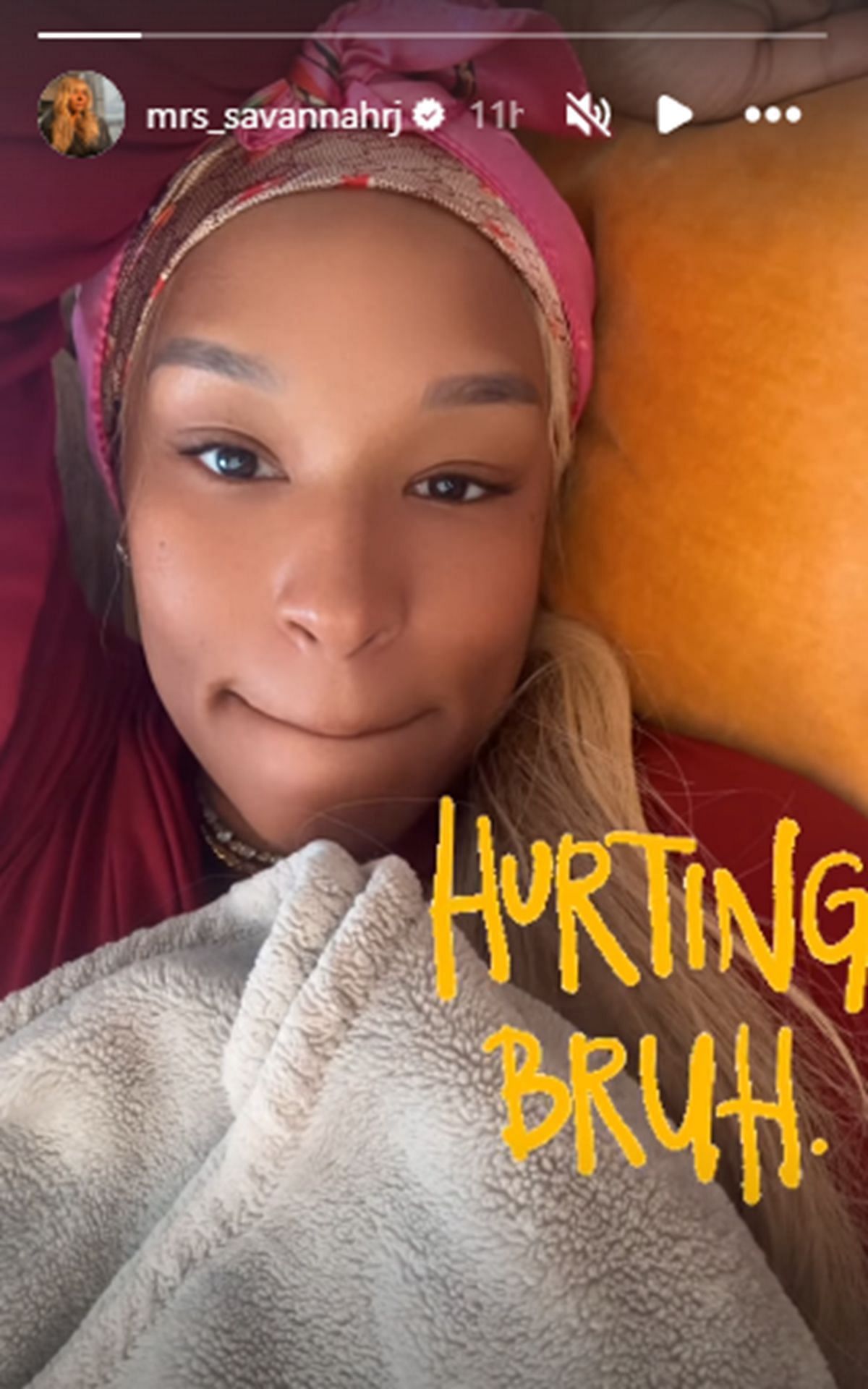 Savannah James gives an update on her status post-birthday bash. Image source: https://www.instagram.com/stories/mrs_savannahrj/3537735314871838525