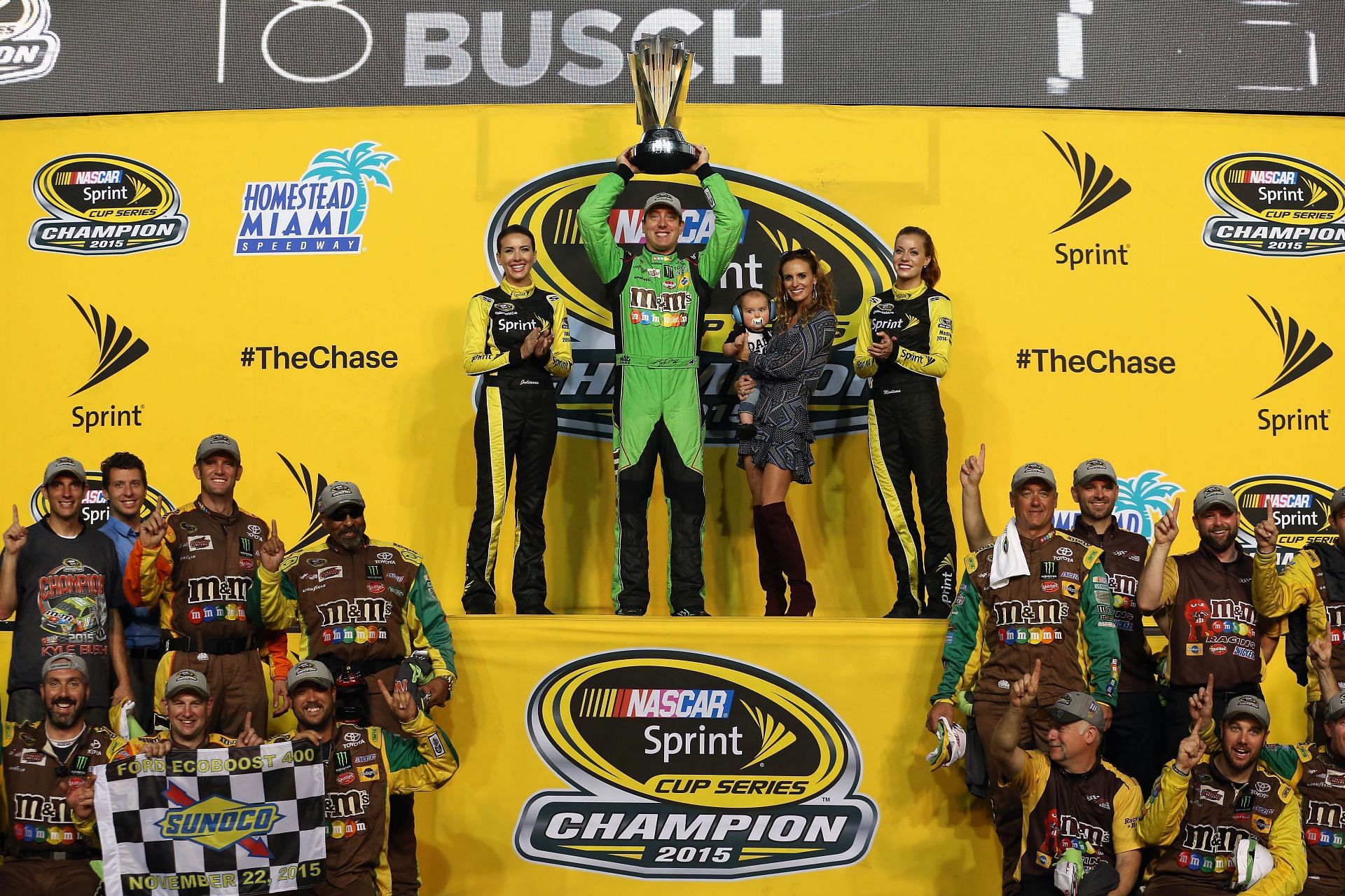 Kyle Busch won his first championship in 2015 following a playoff waiver issue - Source: Getty